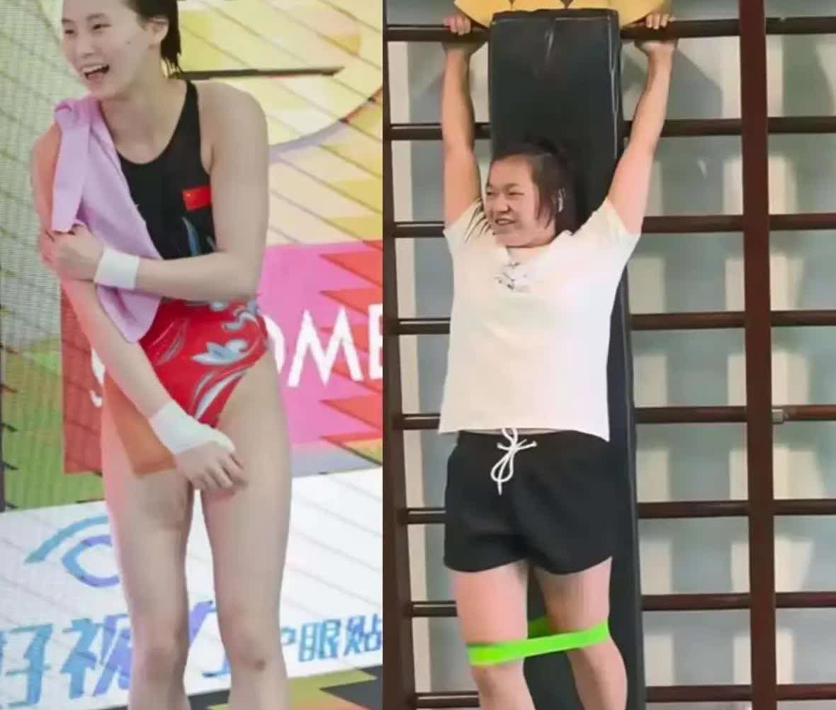 直到看了18岁的全红婵

胖了一圈的样子后，

才知道原来不是他太放纵，