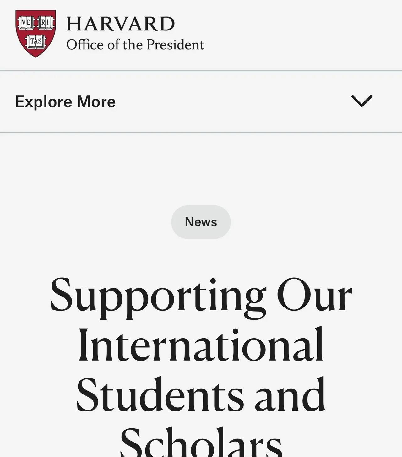 哈佛校长Alan M. Garber发出公开信：“携手守护我们的国际学生与学者”