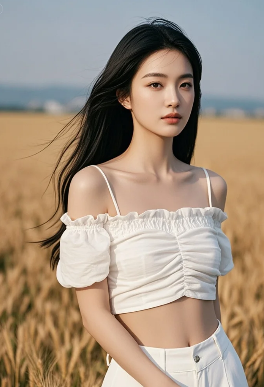 麦穗低语，她倾听，听见了大地沉稳的心跳。