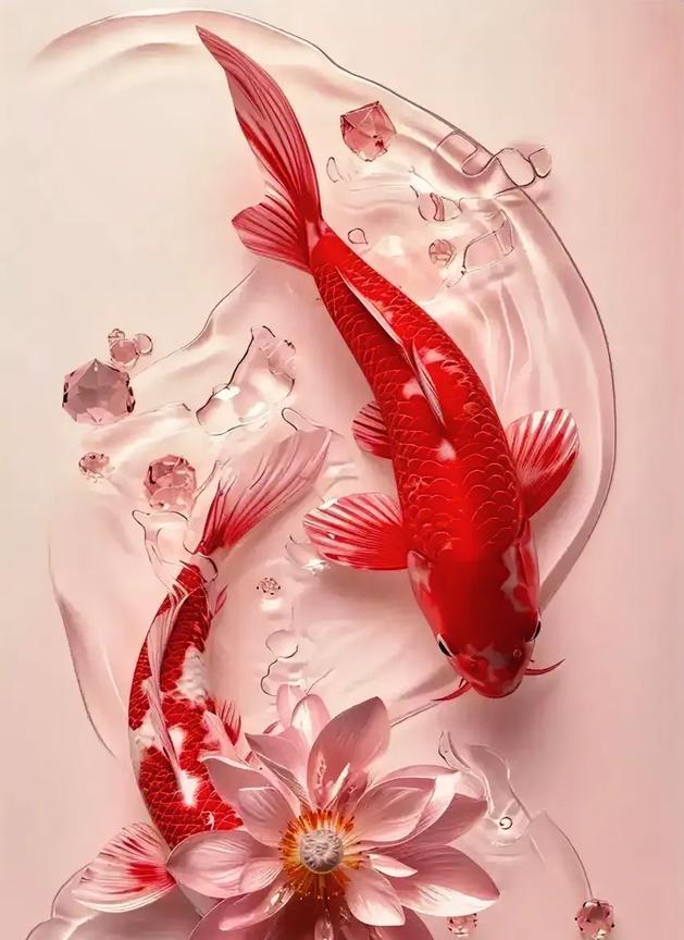 刷到它，
锦鲤乃祥瑞之兆，招财、旺运。
快许个愿吧，所愿皆所得。
幸运之光悄然降