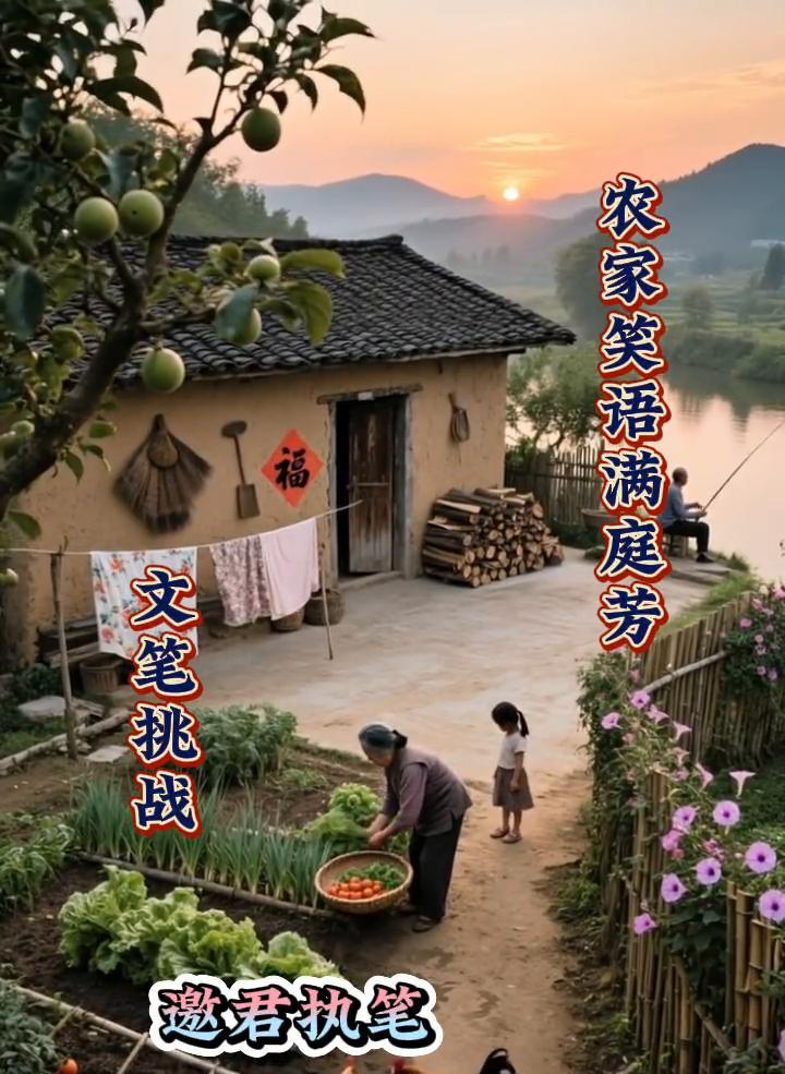 农家笑语满庭芳文笔挑战。
邀君执笔。