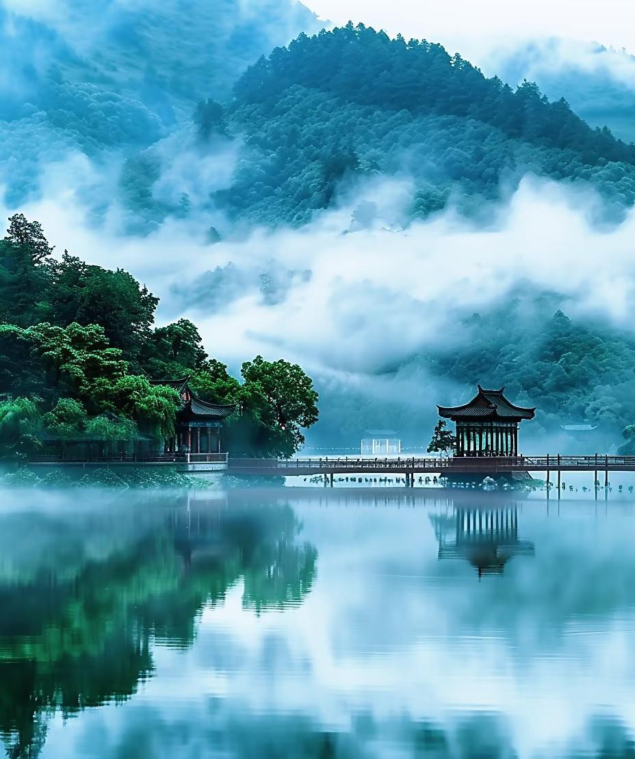 #上联：月移青山动，下联如何对#
下联：云卷绿水遥。