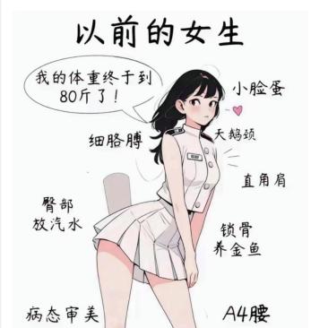 以前的女生VS现在的女生
女生真的有越来越自信、大方啊
