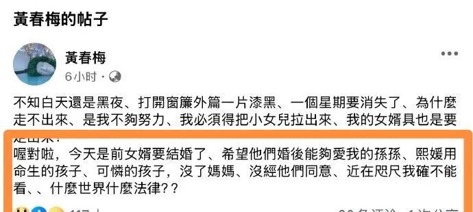 大S的妈妈真的很搞笑啊，一天天的就是个作精啊，人家汪小菲和小梅要结婚了，S妈又出
