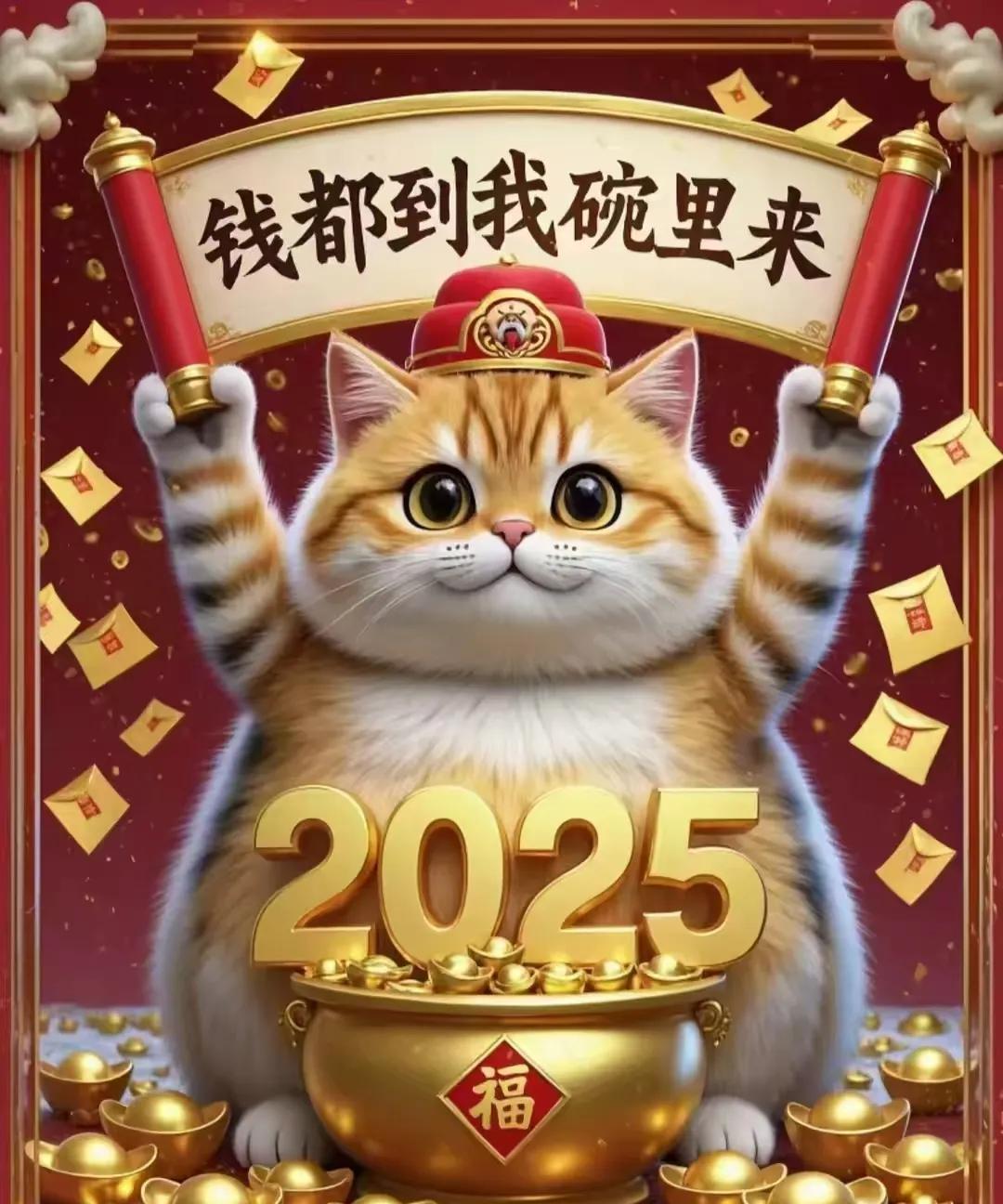招财猫咪，见者好运
财源广进，八方来财