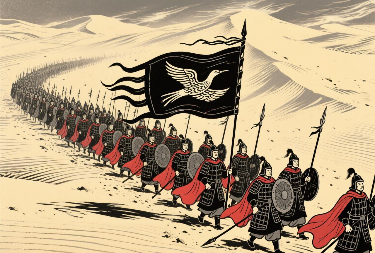 公元前119年，汉武帝发了狠，决心一战灭匈奴！
选用的军马十万匹：都用精粮粟米饲