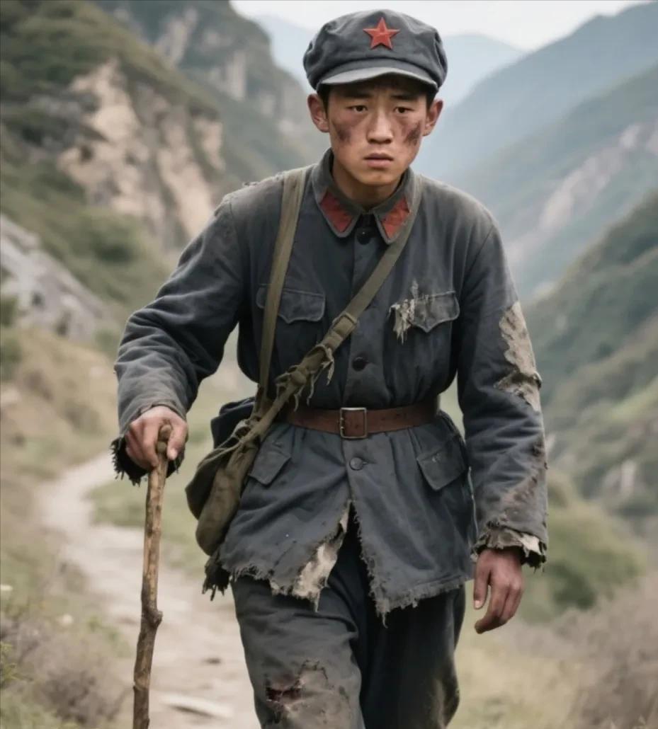 1937 年，两个马家军骑兵拦住了一名失散的西路军战士，搜身后要拖他去活埋。一地