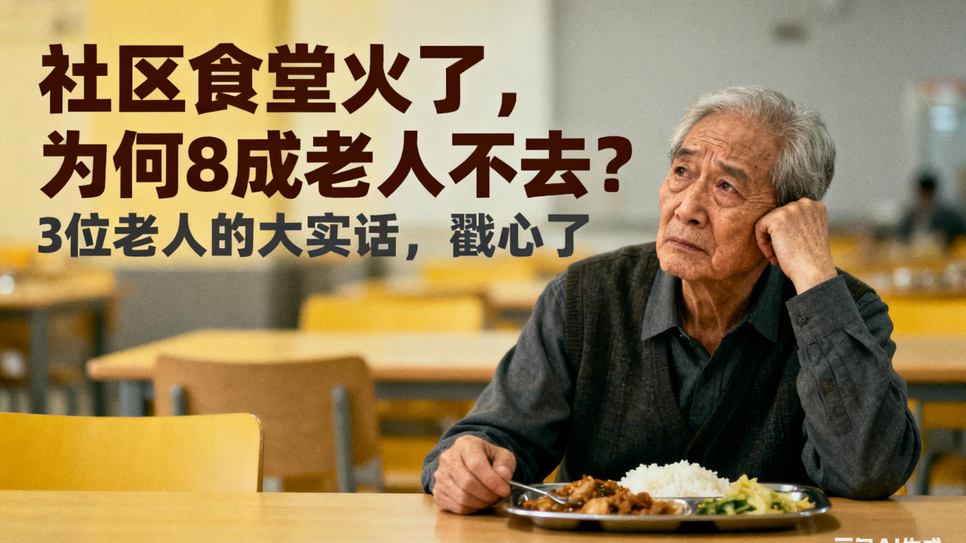 别让社区食堂的“好心”办了“坏事”：三位老人的心里话，撕开了居家养老的真相