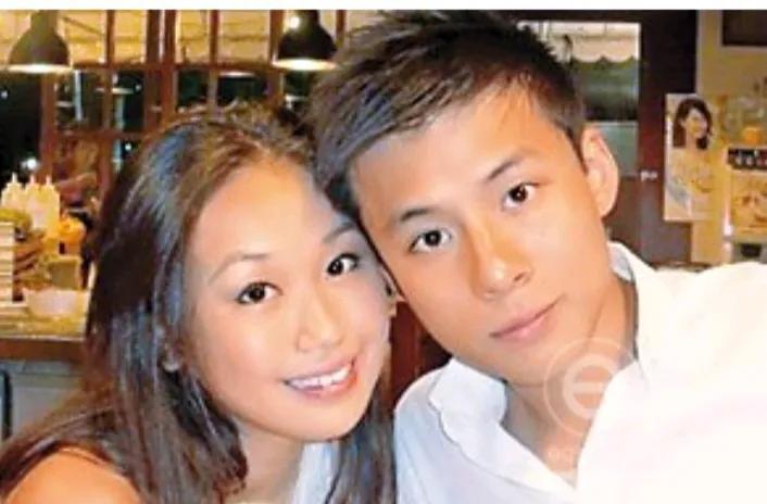年轻那会的霍启仁还是帅气的，爱他入骨的前女友rebecca  Lo在他身旁温顺得