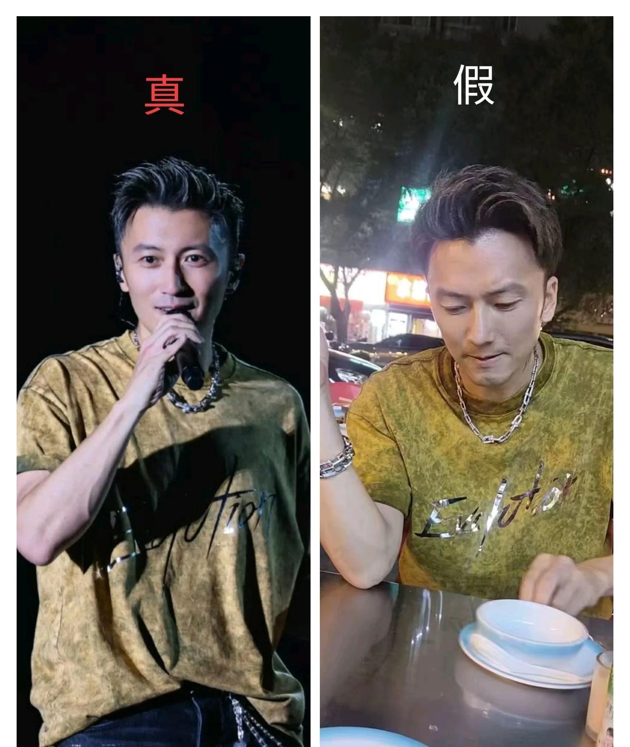 假霆锋被歌迷狂追八条街，
几个保安卖命地喊:“假的，他是假的!”
真是让人笑喷，