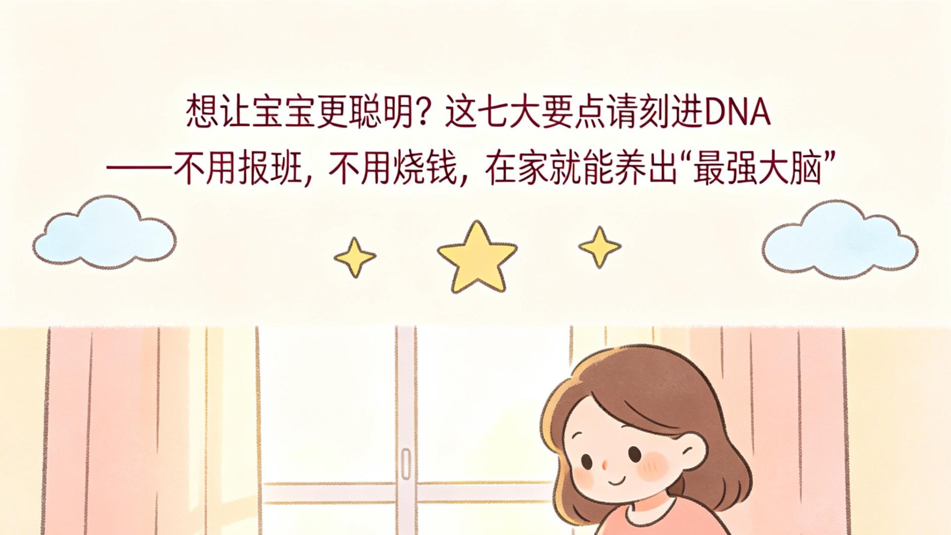 想让宝宝更聪明？这七大要点请刻进DNA——不用报班，不用烧钱，在家就能养出“最强大脑”
