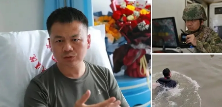 勇救落水 5人的军人张伟找到了！

原来是陆军某部工作部少校干事！网友：可以提提