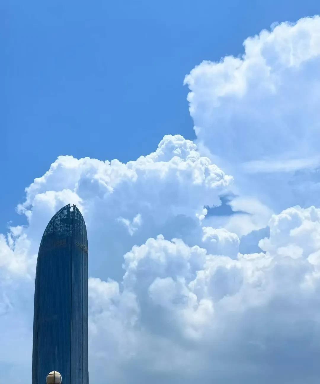 #一张图记录我家的天气情况#好蓝的天，有种精神气爽的感觉