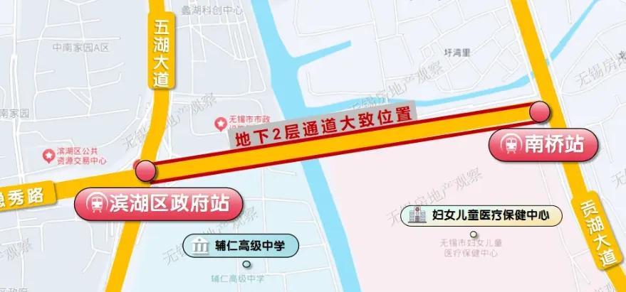 无锡可真敢规划啊，6,7号线的滨湖区政府站和S1线的南桥站竟然在地下打通！
其实