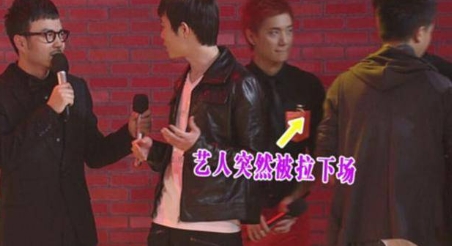 2012年，韩庚参加《天天向上》，谁知，到跳舞环节，韩庚被经纪人孙乐直接拉下舞台