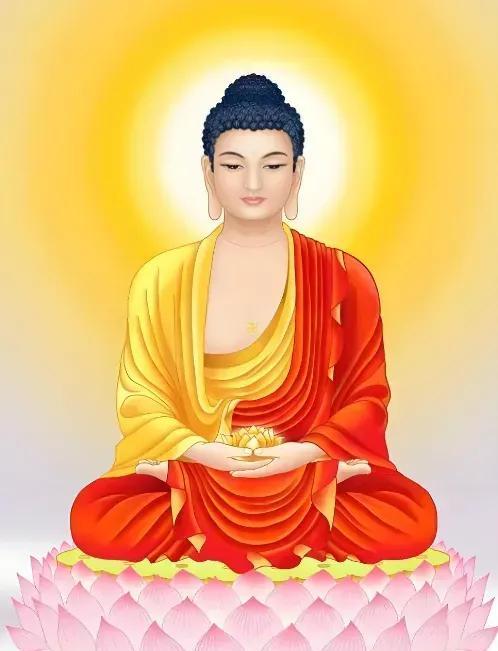 神明端坐于之上莲花宝座，手持法杖，浑身散发着金光，庄严而神秘。
生活恰似一场充满