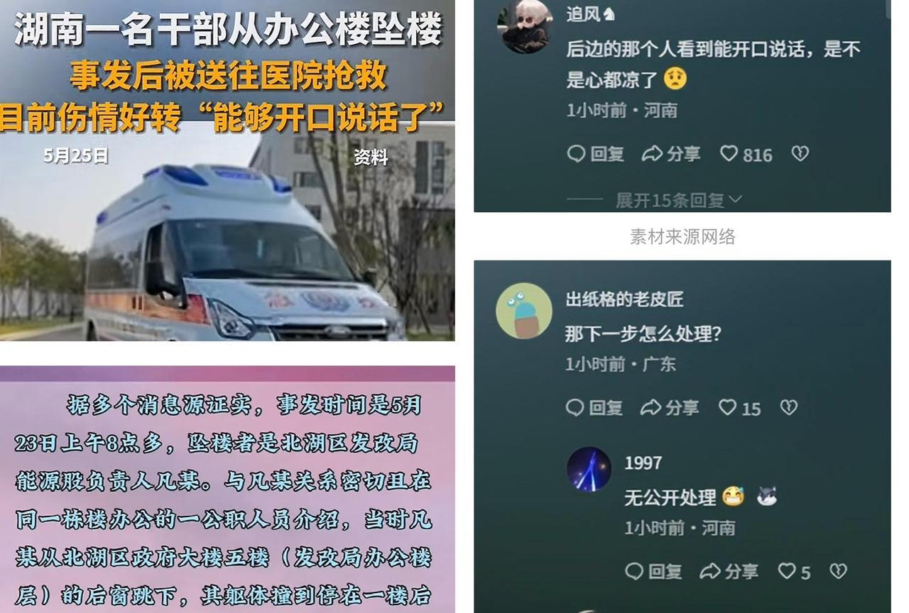 近日，郴州北湖区发改局能源股负责人凡某在跟多个项目相关方通话后，从五楼办公室坠下