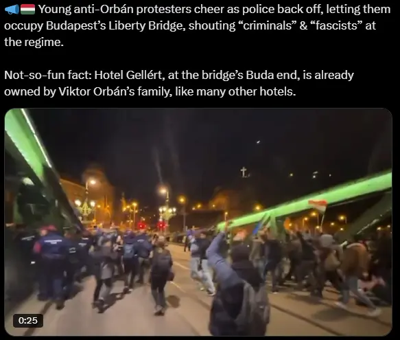 匈牙利爆发大规模抗议活动，要求亲俄的奥尔班立即下台