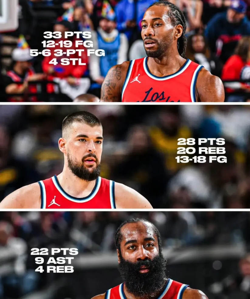 快船新三巨头？哈登、伦纳德、祖巴茨！
鲍科比：那我呢？我复出正一场比一场好呢？