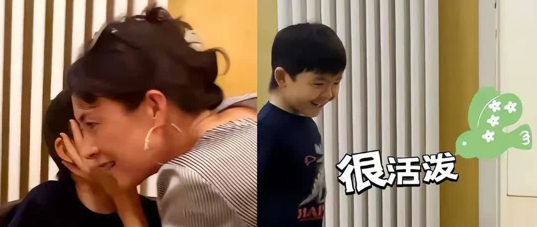 章子怡接儿子放学，5岁儿子正脸照曝光，笑容神似汪峰，好可爱哦