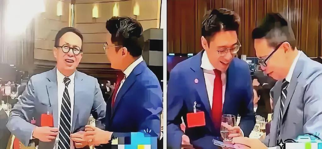 香港顶级富豪圈昨晚出现惊人一幕！李泽楷手持酒杯径直走到霍启山面前，手机屏幕对着对