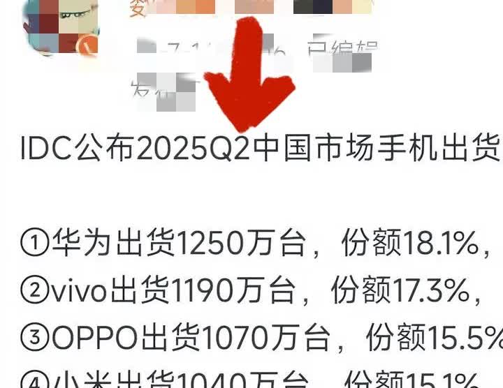 惊掉下巴！
手机出货量数据一公布，各家的遮羞布算是被彻底掀开了……
 
华