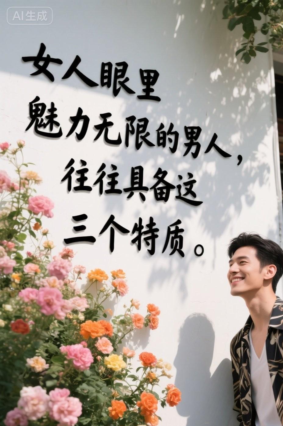 女人眼中魅力无限的男人，往往拥有这三个特质。
心理学家斯滕伯格曾说：“完美的爱情