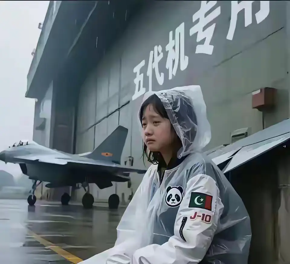 24航展，卖歼十的小女孩，可怜呀！