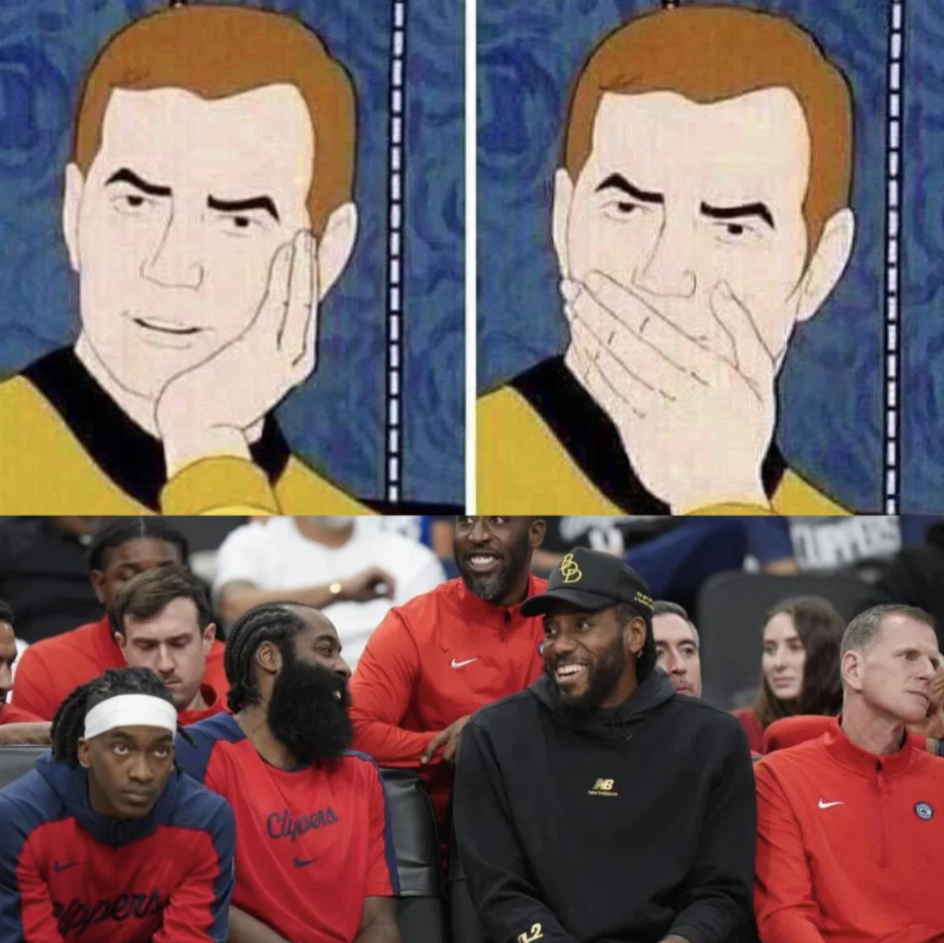 NBA Memes更新X，晒出一张图片与球迷分享。
“给科怀-伦纳德数百万美元要