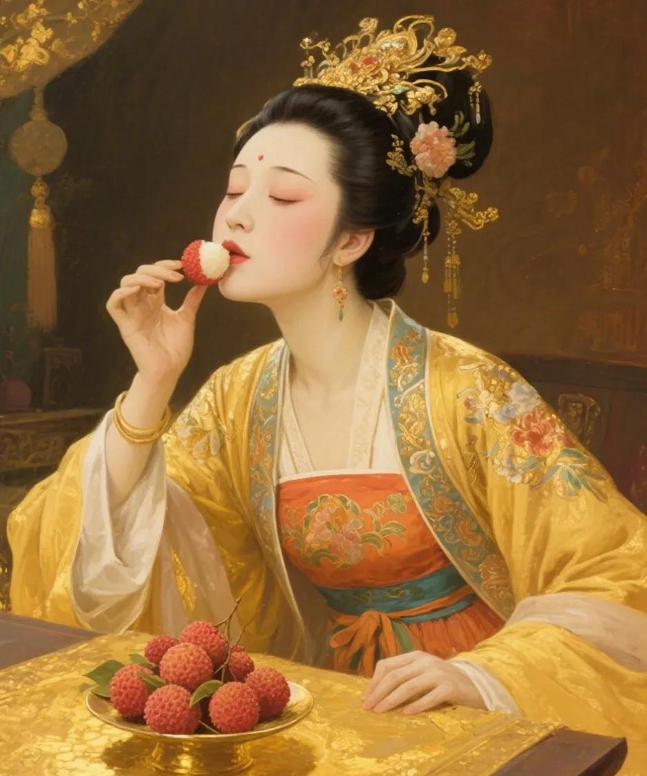 一到荔枝成熟的季节，岭南人就成了“皇帝”。
如果以宫里的位份，
来给荔枝排队，桂