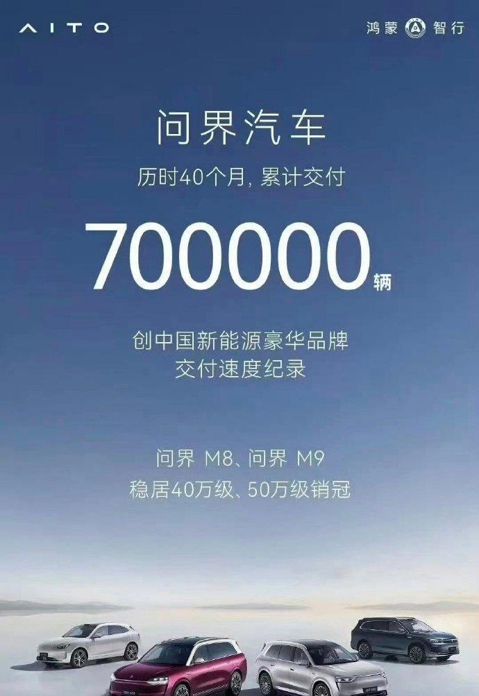【问界累计交付70万辆，其它四界羡慕的不得了！】
目前华为合作的 5个“界”。尚