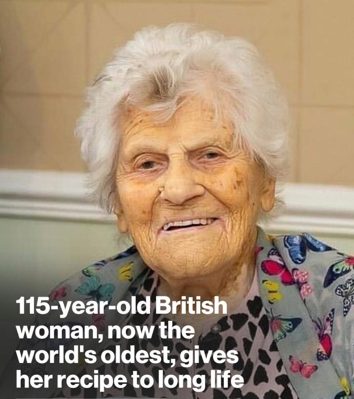 英国妇女埃塞尔·卡特汉姆Ethel Caterham最近以 115 岁的高龄成为