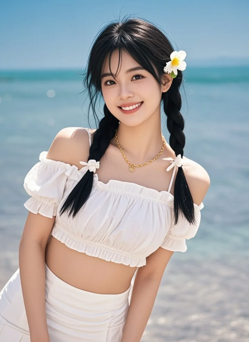 她的笑容自带滤镜，美得刚刚好