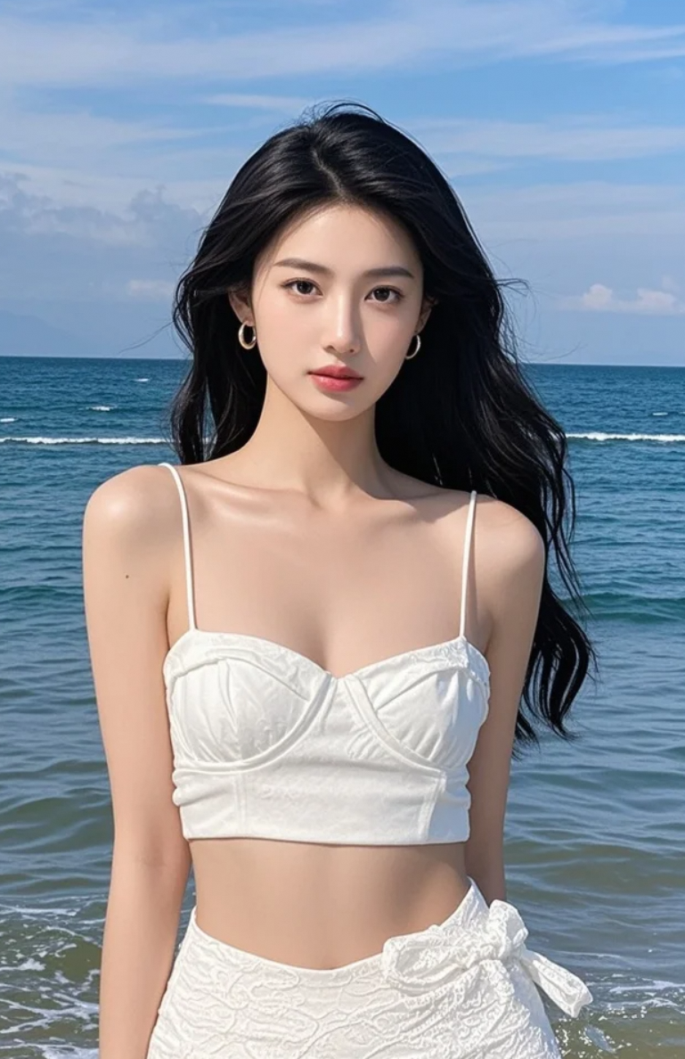 沙滩上的倒影，与她共舞一曲双人舞