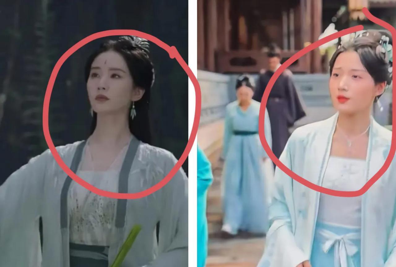 谁来管管卢昱晓和刘诗诗
一个使劲向后缩脖子
一个使劲向前梗着脖子，到底
为啥不能