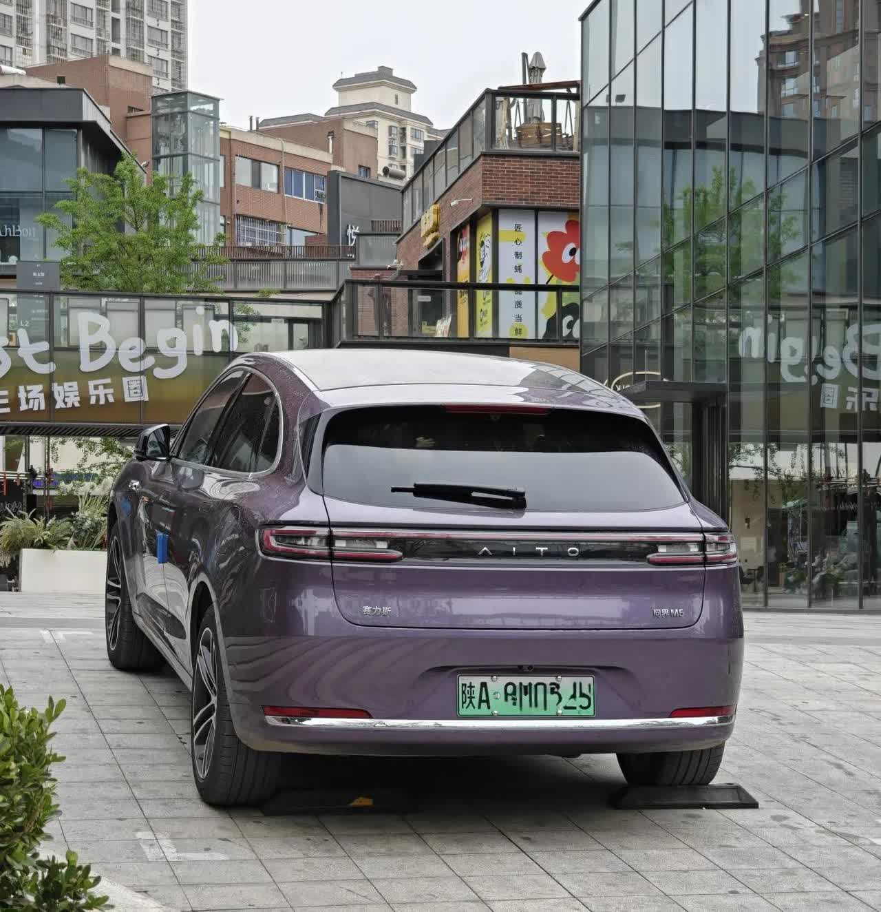 看到了一辆紫色的问界新M5，可真好看👀 ​​​