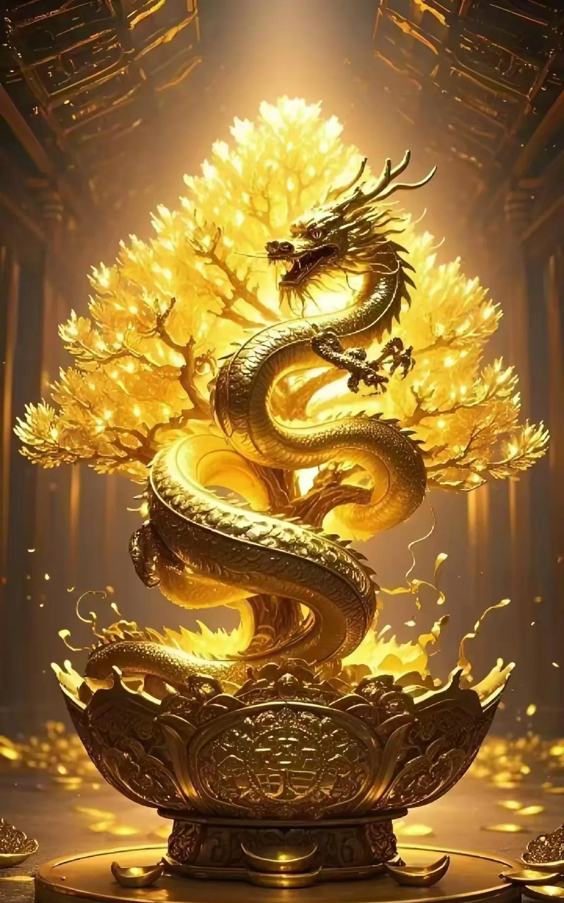 金龙送来摇钱树
财运亨通好运来