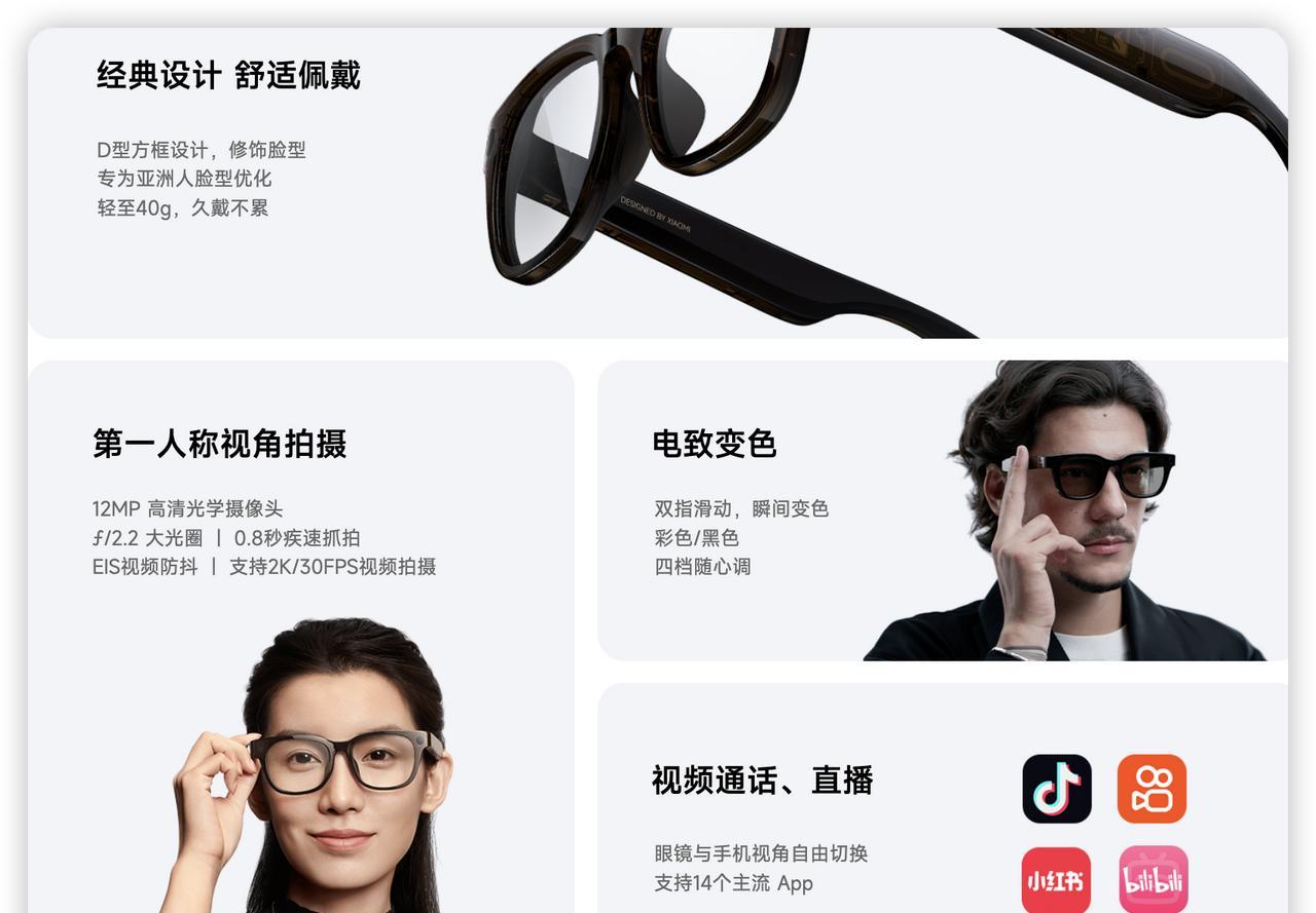 关于小米AI眼镜，这几个地方有必要搞清楚！
1、目前市面上所有的这类产品，所谓的