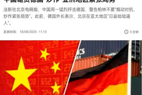 德国外长栽了!

近期德国外长在日本发表不当言论，指责中国威胁台海东海南海现