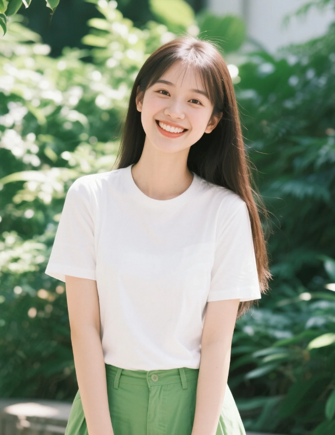 "你一笑春天就赖着不肯走"。