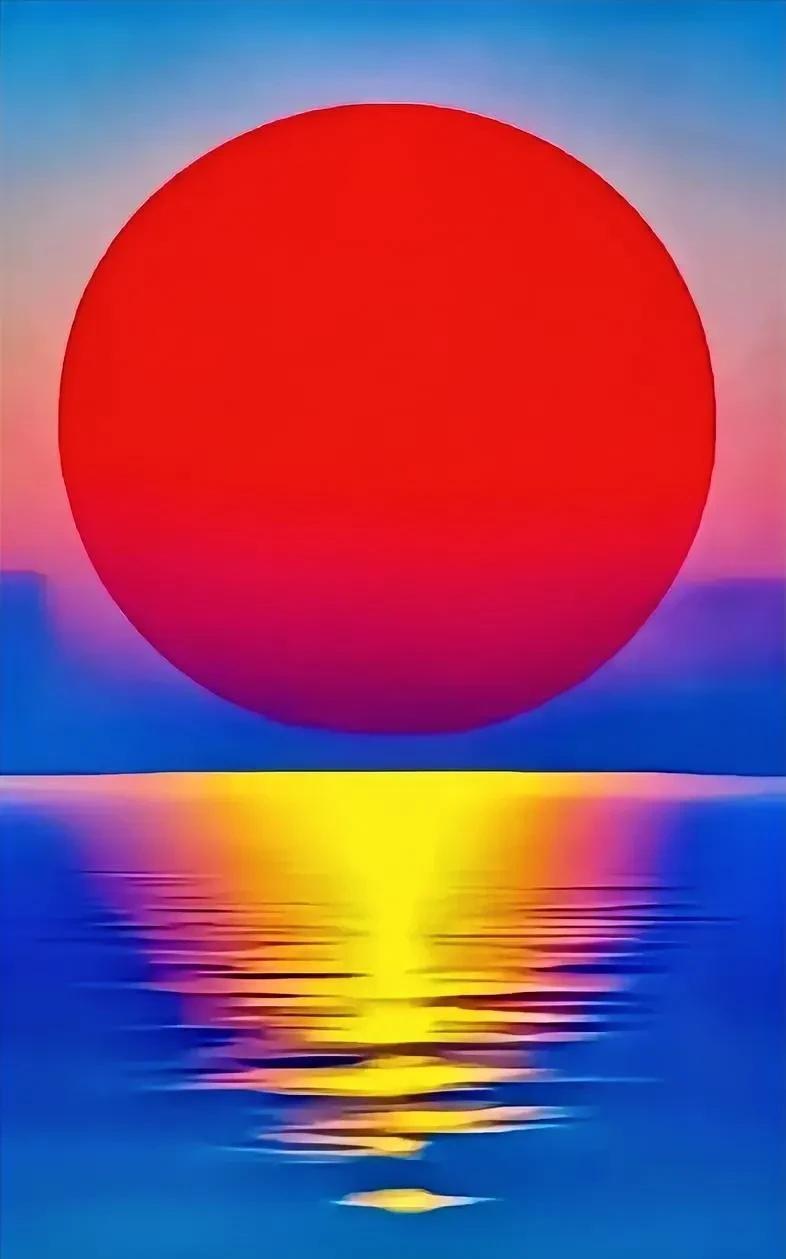 日映碧波红，霞光满江东。旭日东升！鸿运当头！
