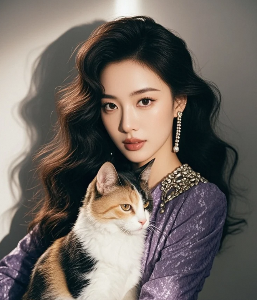 猫眼深邃，但她的眼神更致命