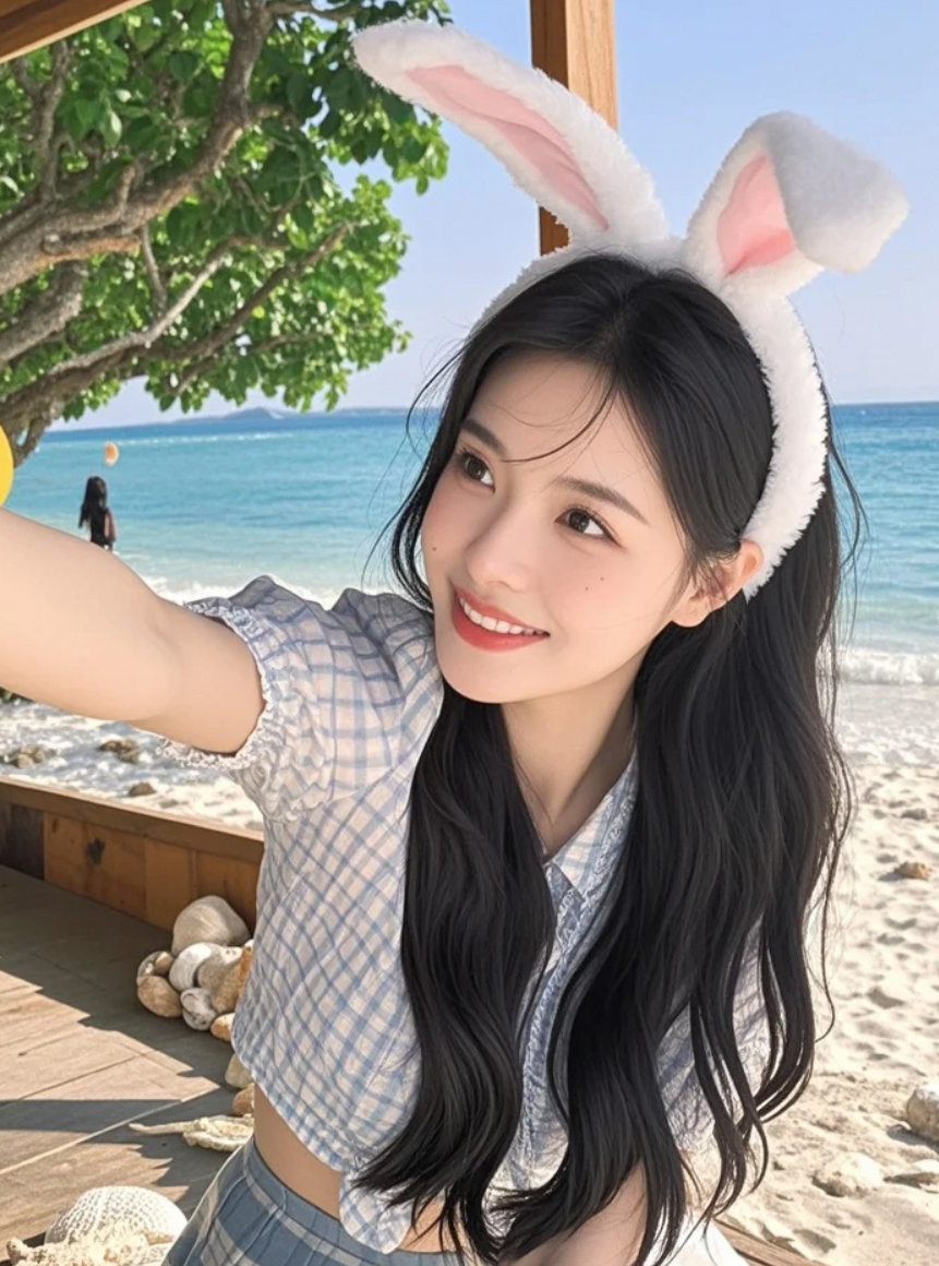 长发与海风共舞，快说我美！