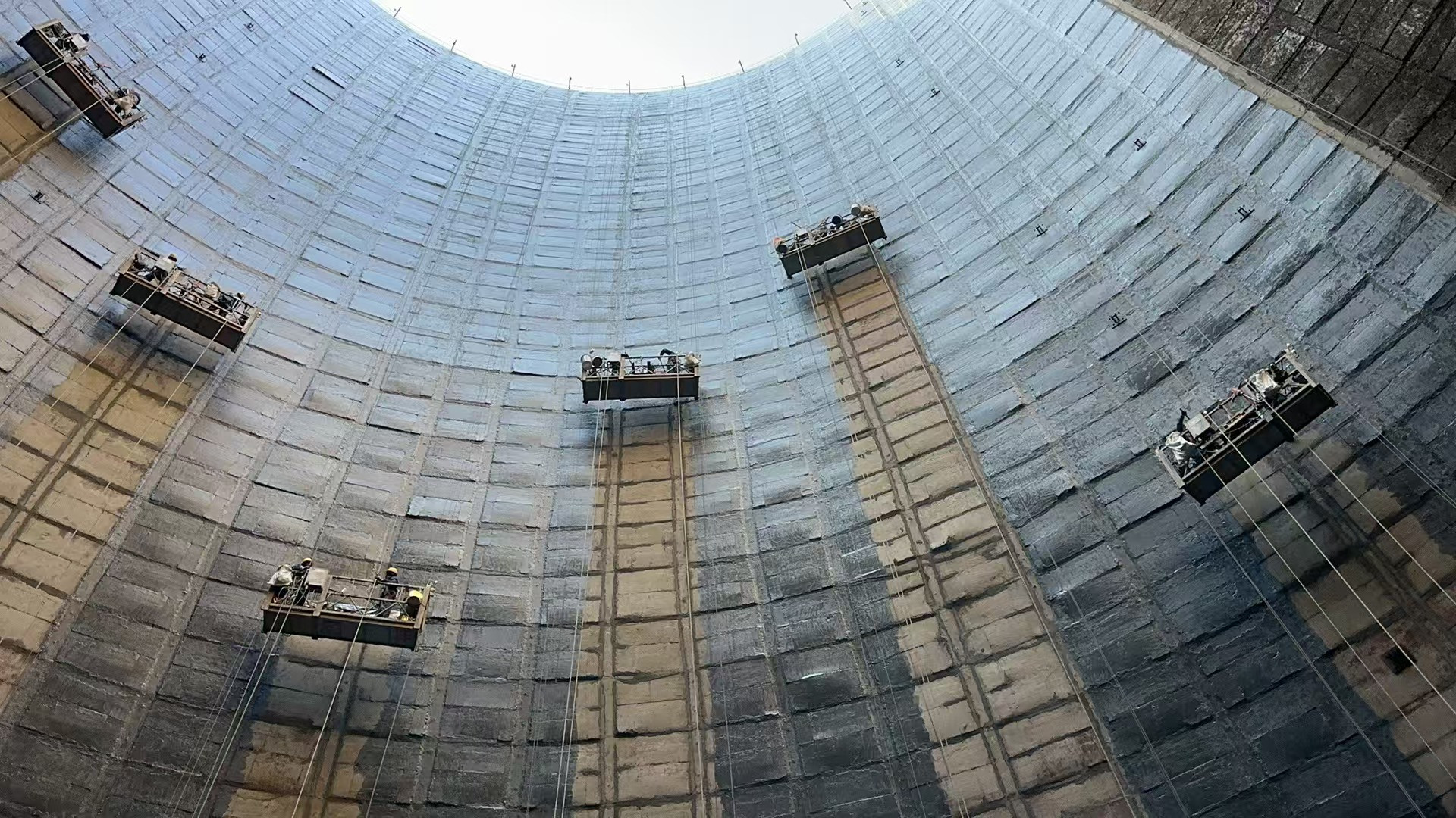 冷却塔内壁防水项目圆满竣工 筑牢内壁防渗防线