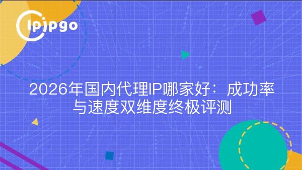 2026年国内代理IP哪家好：成功率与速度双维度终极评测