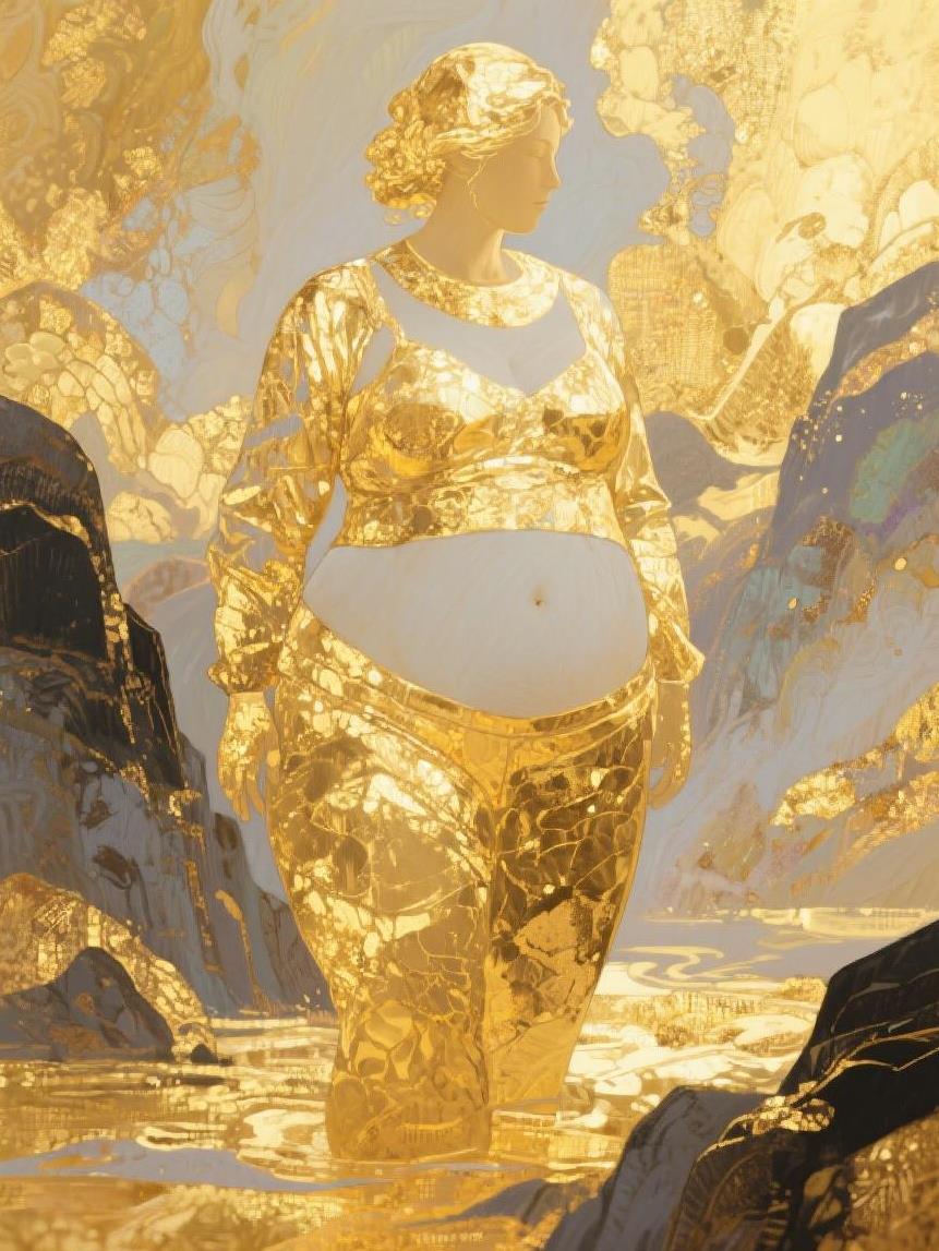 #AI妙生图#金色光影中，孕育着生命的神秘。那饱满，似藏着宇宙的无穷奥秘！