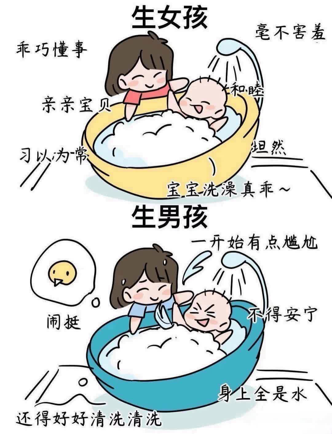 生男孩跟生女孩的区别，不要太真实！！
