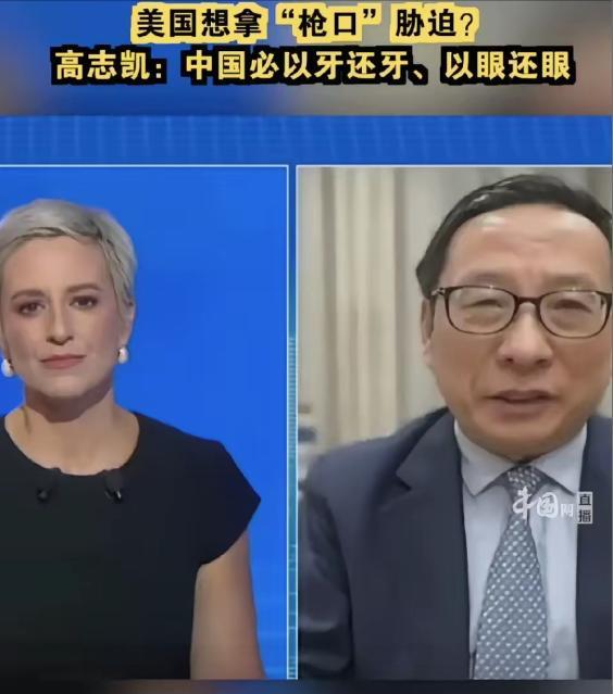 坚决支持高志凯教授!当说出“中国有能力摧毁美国“时，美媒记者脸上显出不悦，然而他