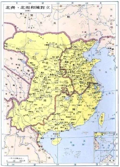 北周比北齐面积大了好几倍，为什么北周大臣说北齐占了一半天下？
看到 资治通鉴一段