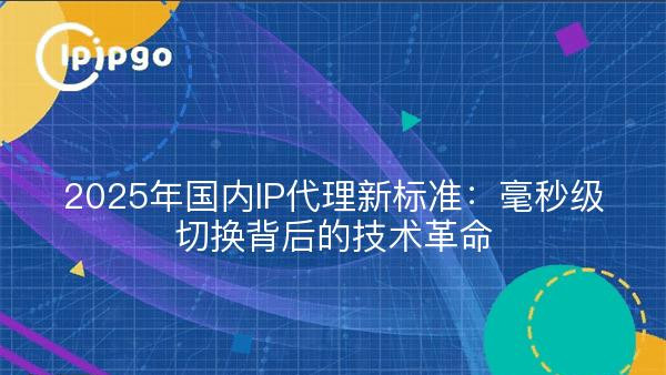 2025年国内IP代理新标准：毫秒级切换背后的技术革命